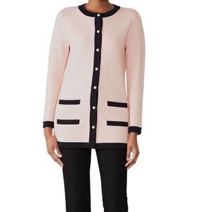 TORY BURCH EUC Kendra Pearl Button Sweater Wool Jacket MEDIUM